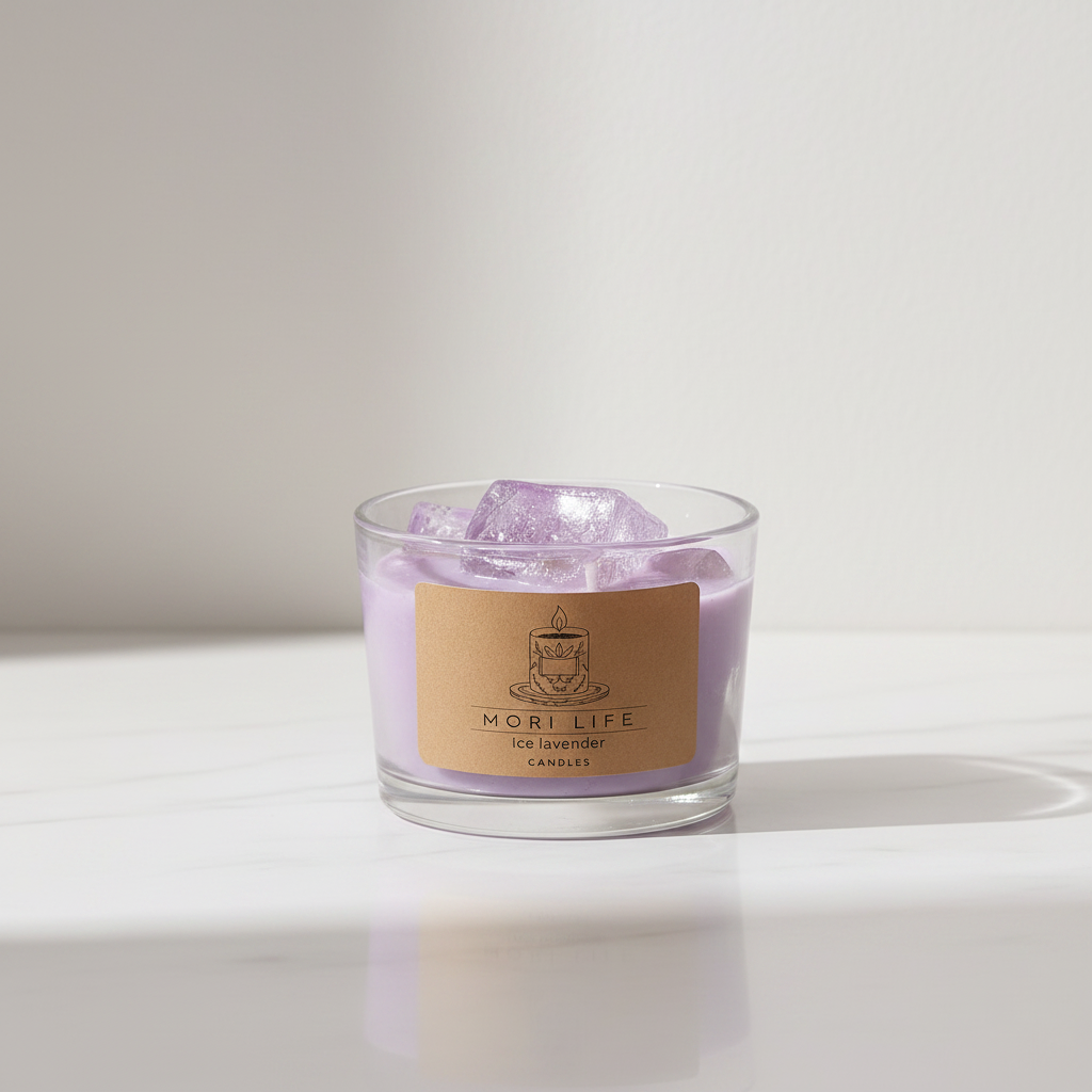 handemade candle ice